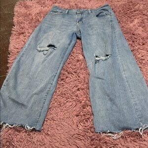 Distressed Blue Jeans